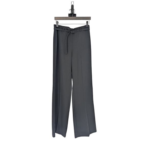NEW MNG Wide Leg High Waisted Dress Pant Trouser Black 8 Business casual preppy - Picture 1 of 8
